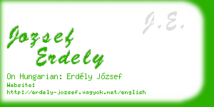jozsef erdely business card